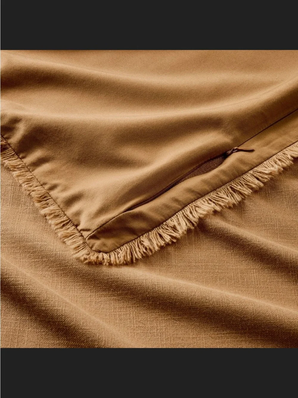 Standard Heavyweight Linen Blend Pillow Sham Warm Brown- Casaluna